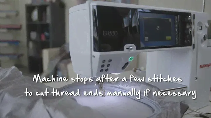 BERNINA 880: first steps in embroidery, how to thread and hoop the fabric